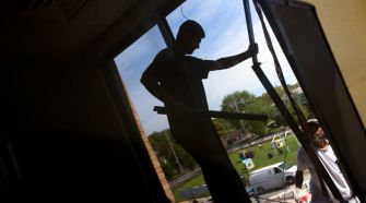 Security at a Cost: Congregation B’nai Israel of Staten Island installs new windows, paid for by a federal grant.