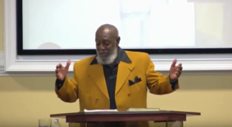 Pastor Henry Buie, founder of the Hebrew Israelite group Israel of God preaches in Chicago.