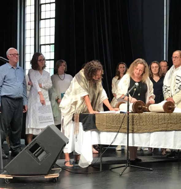 During Romemu Brooklyn’s Yom Kippur services.